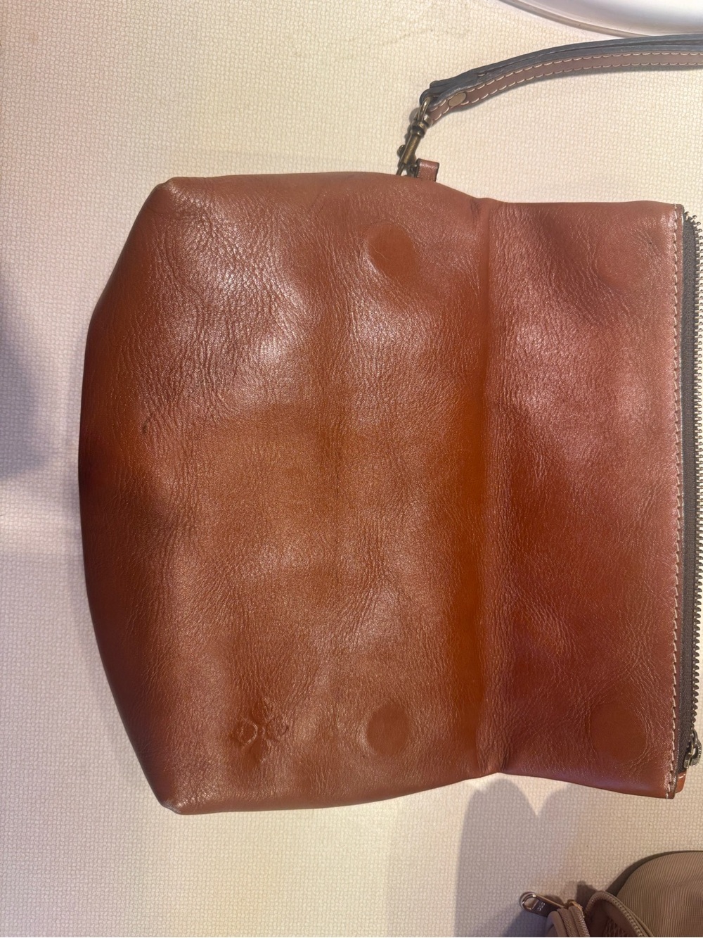 Patricia Nash Brown Leather Wristlet Pouch - Picture 2 of 5